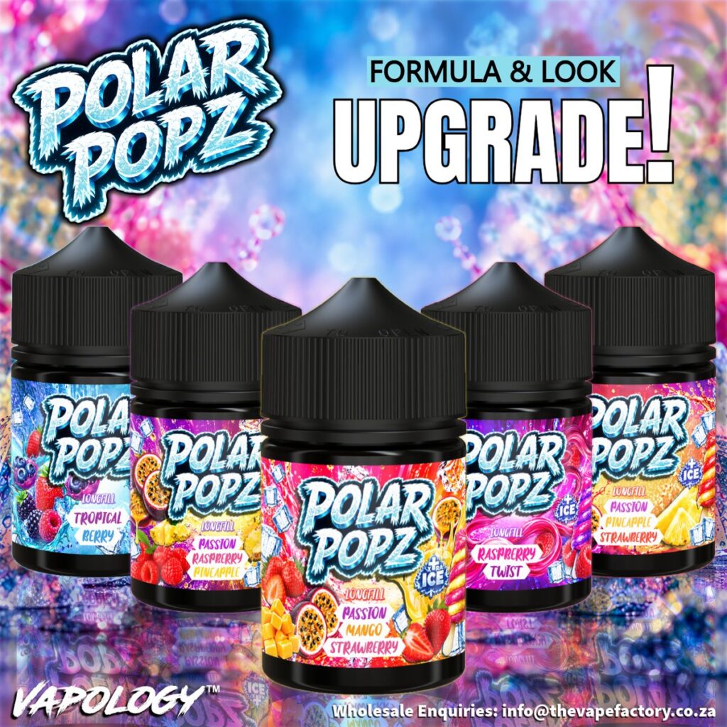 Polar Popz 60ml longfill range upgrade banner, by Vapology