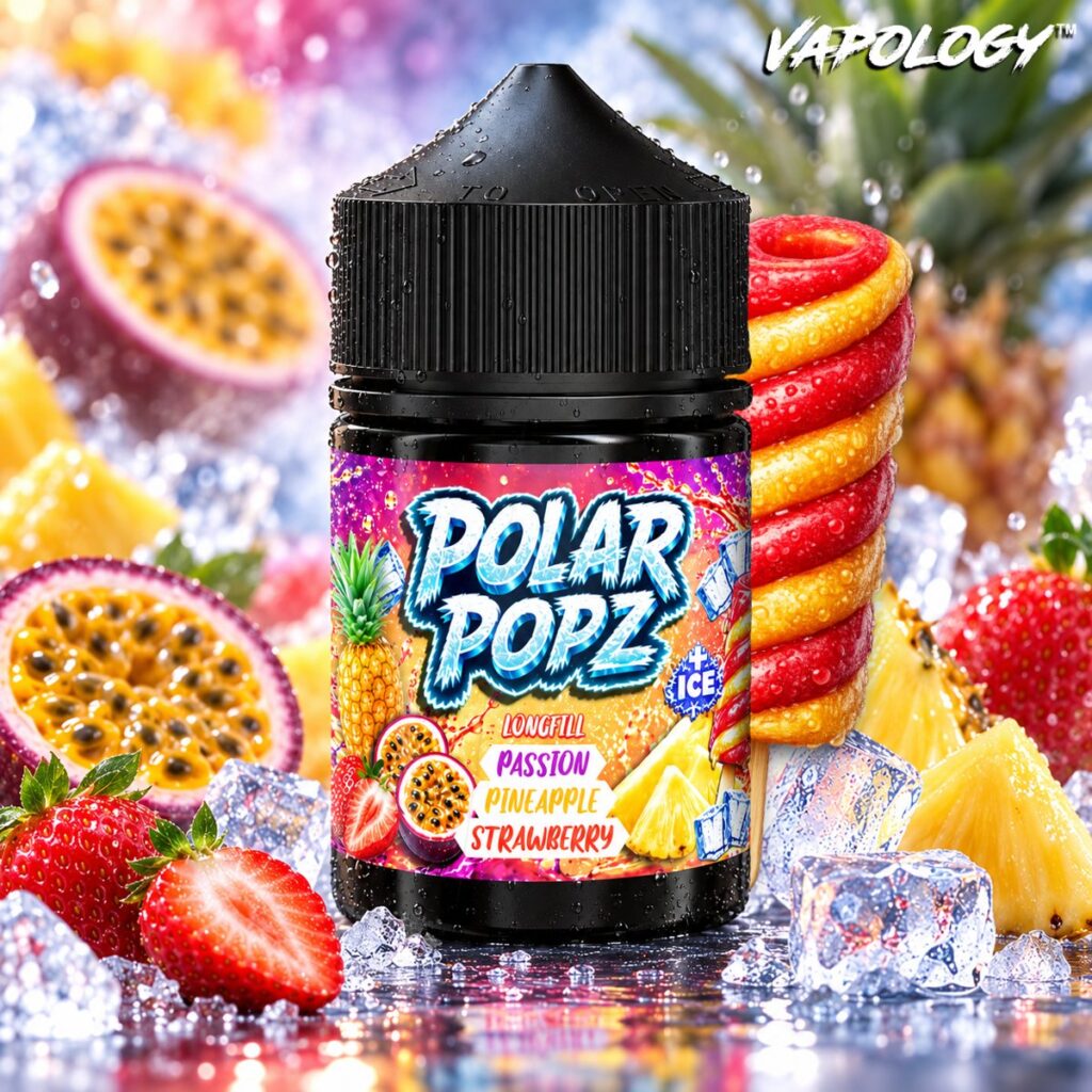 Polar Popz 60ml longfill vape bottle, PPS flavour, by Vapology