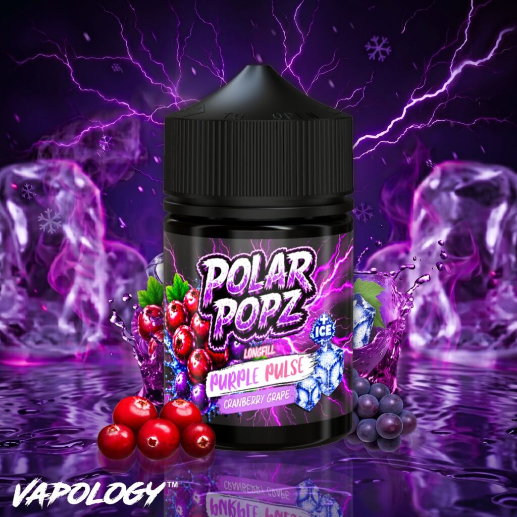 Purple Pulse Polar Popz Energy 60ml vape longfill bottle by Vapology