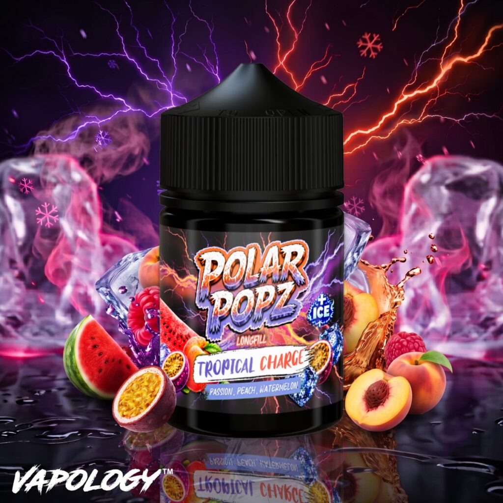 Tropical Charge Polar Popz Energy 60ml vape longfill bottle by Vapology